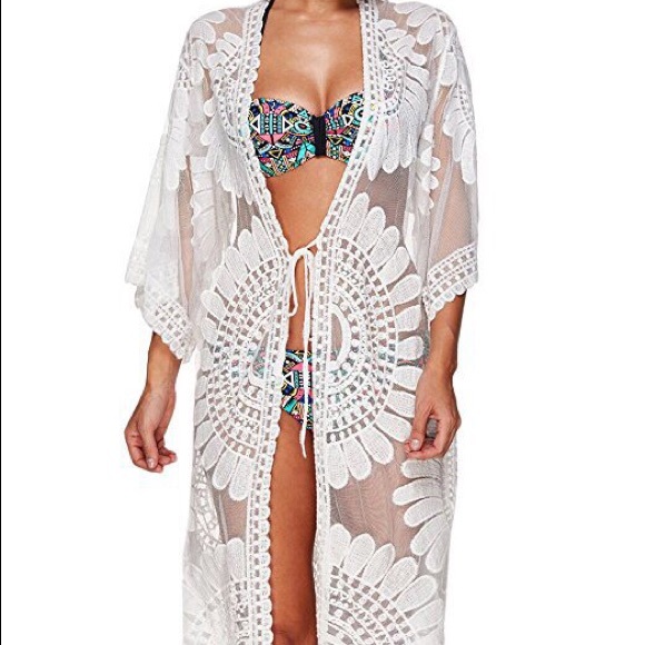 Other - White/creamy beach coverup